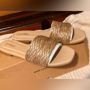 Kaanas x Jessie James Decker Key Largo Sandals Natural Beige